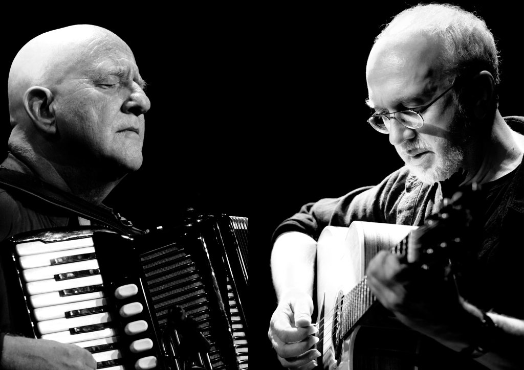 Black and white photo of Leuchter-Melrose Duo